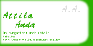 attila anda business card